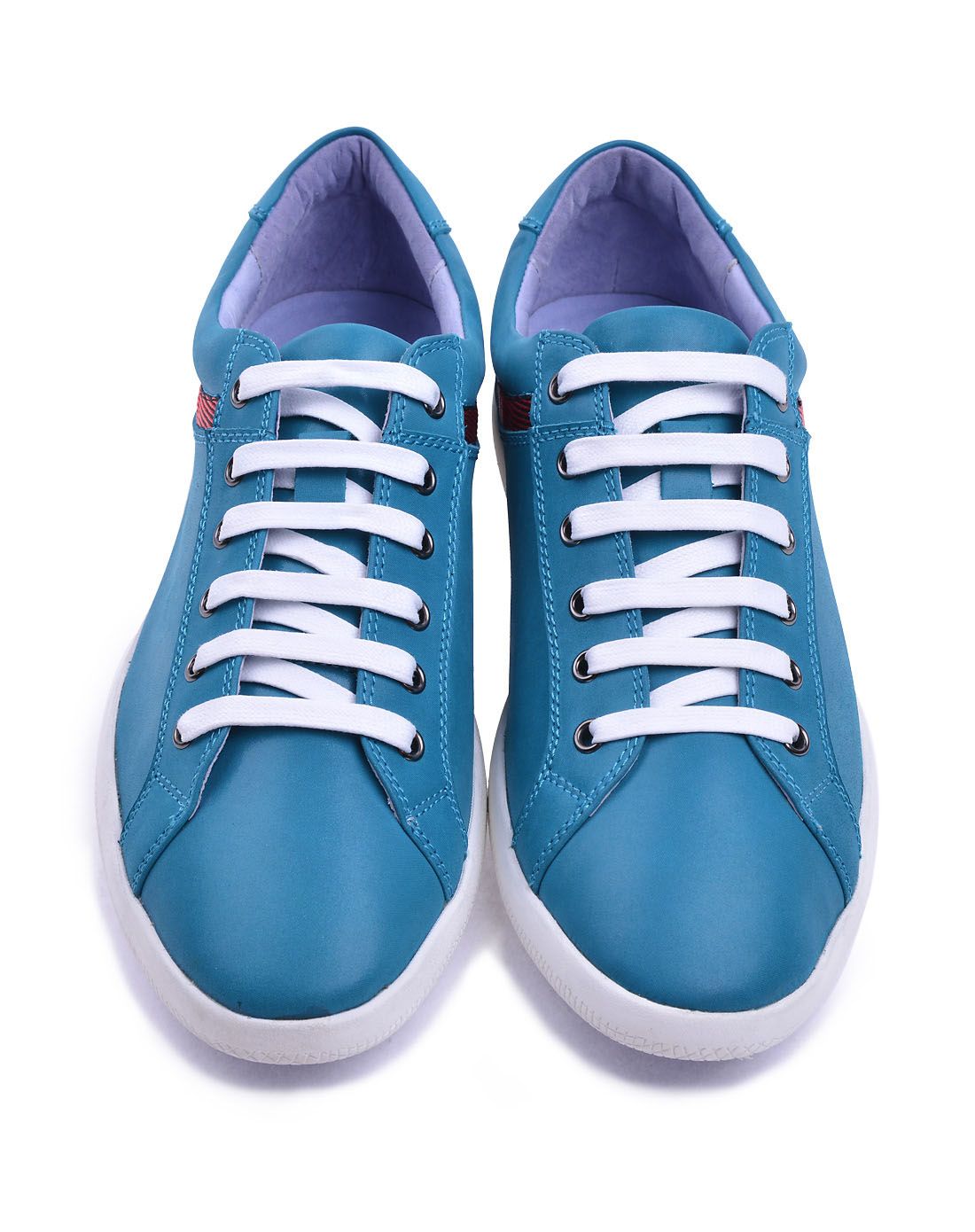 卡文15年新款浅蓝色头层牛皮单鞋