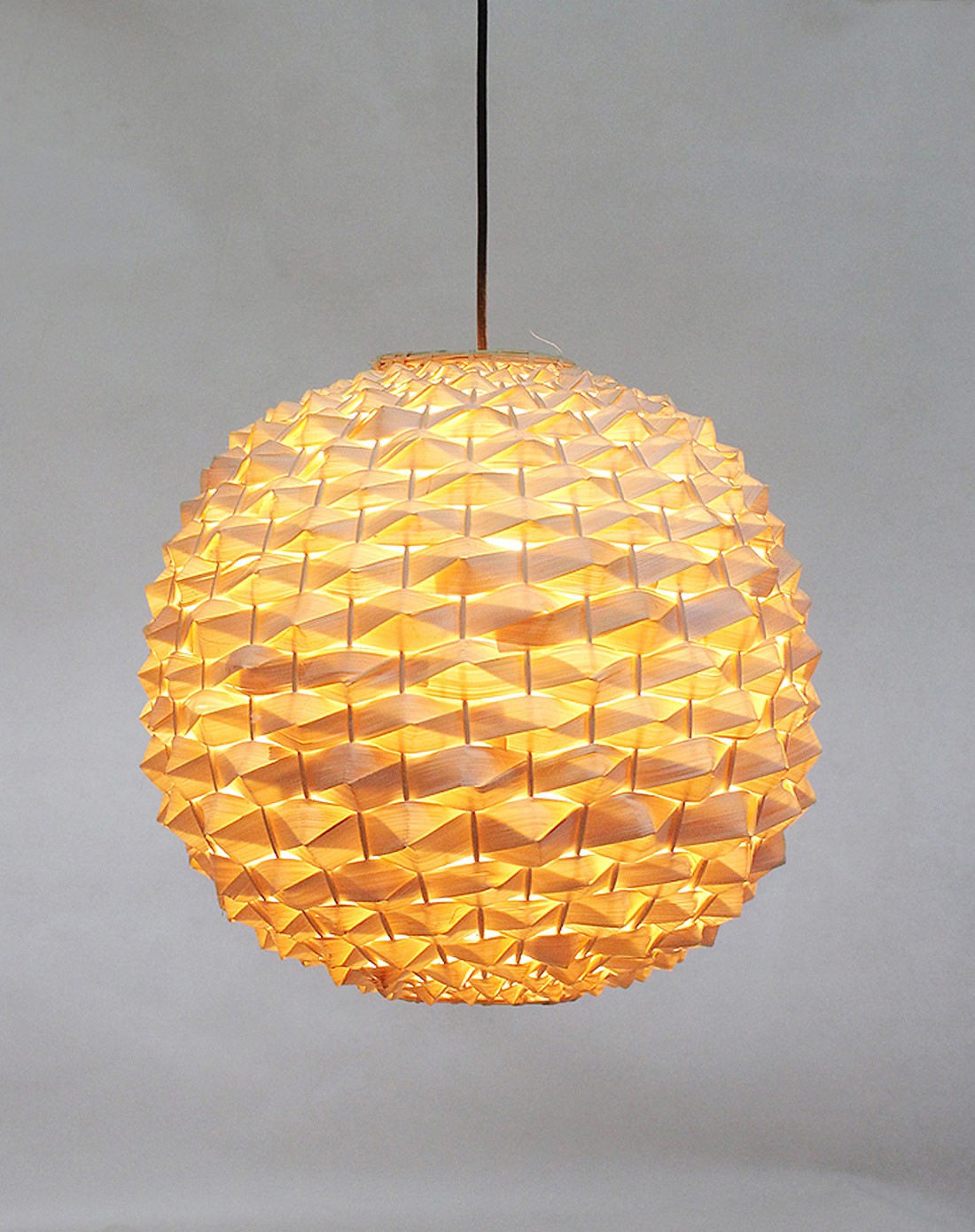 手工竹笼竹艺编织吊灯大号