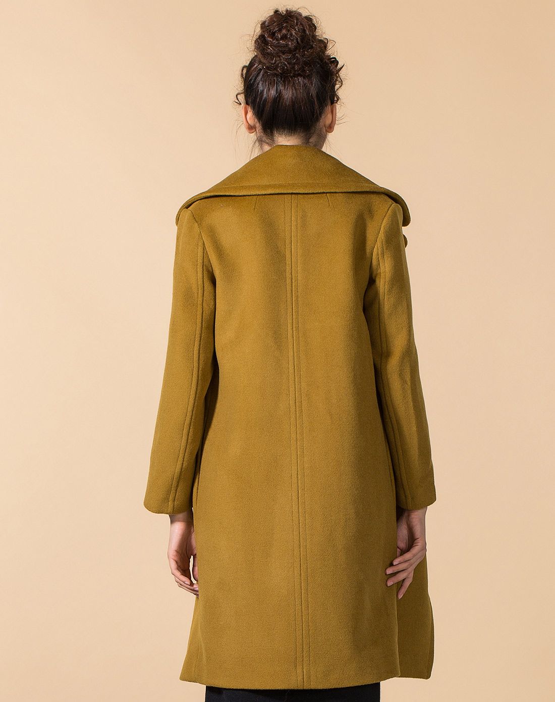 沙发sofa(特惠)女性棕褐色翻领长袖气质大衣eawy008658_唯品会