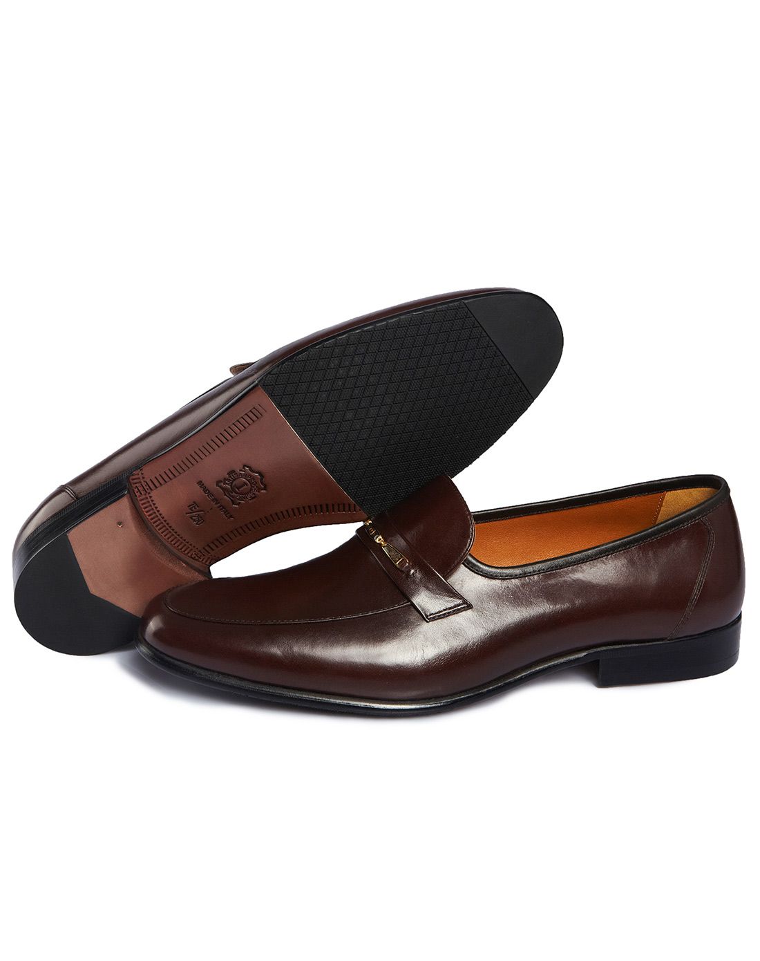 意大利进口棕色袋鼠皮商务皮鞋