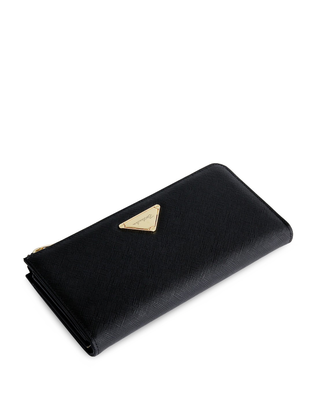 女士黑色牛皮时尚优雅长款钱包