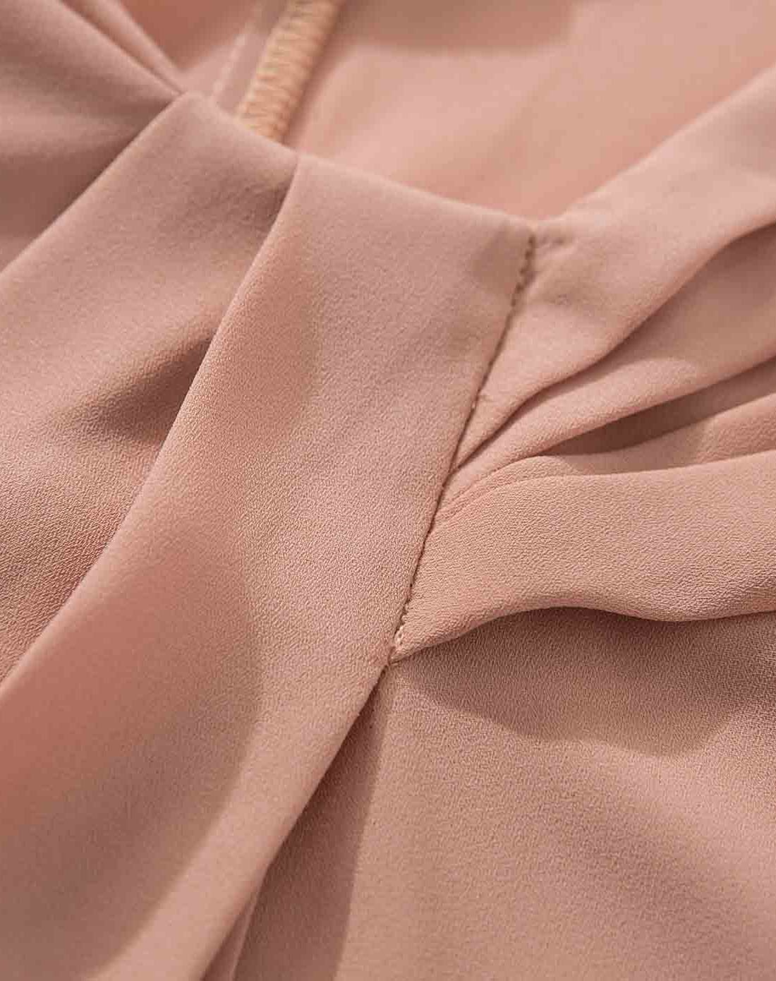 深肉粉色百搭雪纺衫