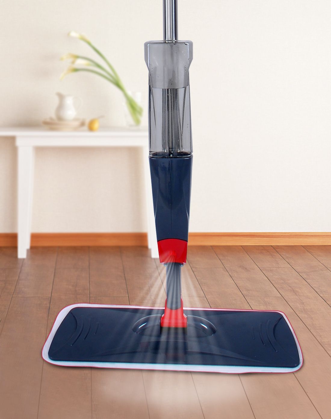 高档粘扣式清洁喷水式懒人平板拖把