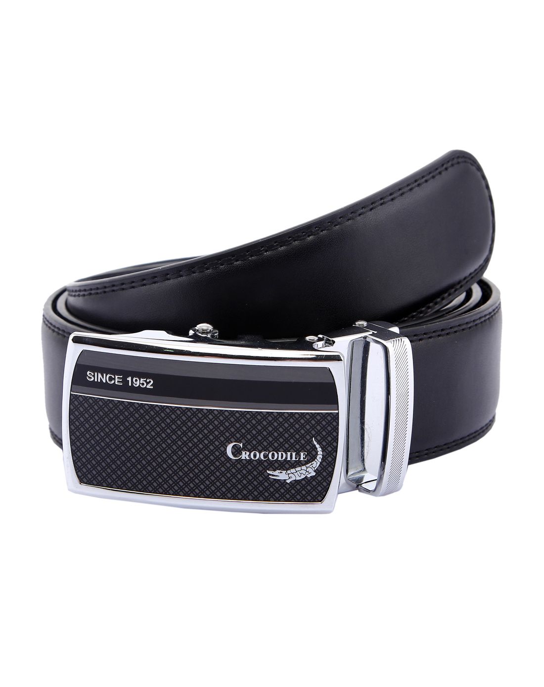 鳄鱼恤crocodile男女包男款黑色商务自动扣皮带13512131-01_唯品会