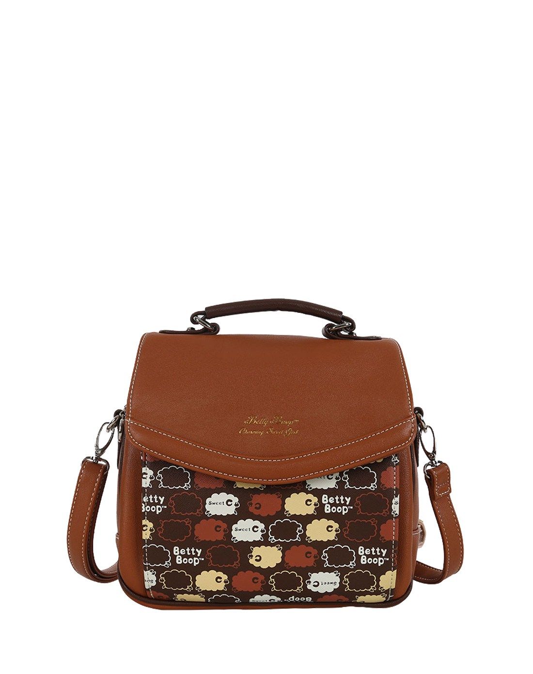 芭比& betty boop女包贝蒂咖色手提/斜挎袋a100211-53_唯品会