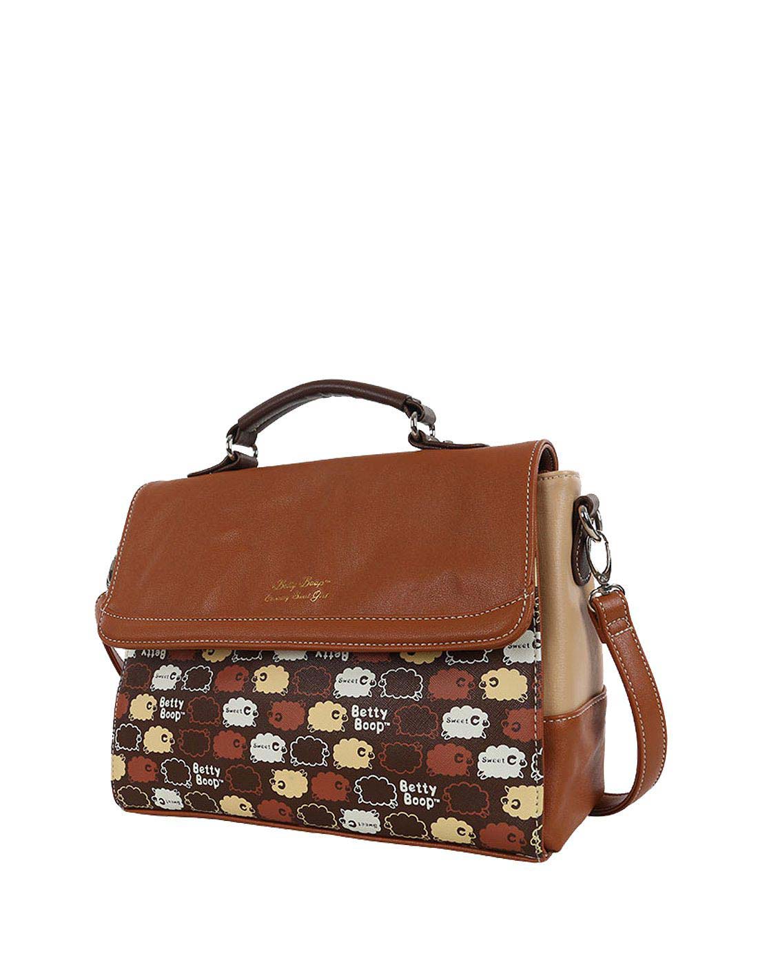 芭比& betty boop女包贝蒂咖色手提/斜挎袋a100211-33_唯品会