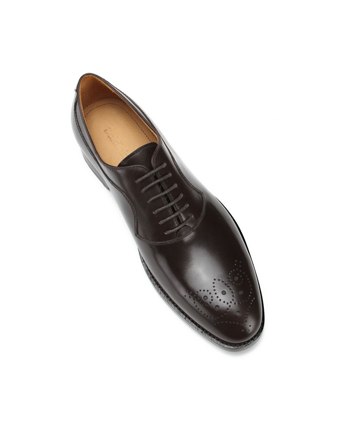 baldinini男士咖啡色法国牛皮固特异纯手工正装鞋