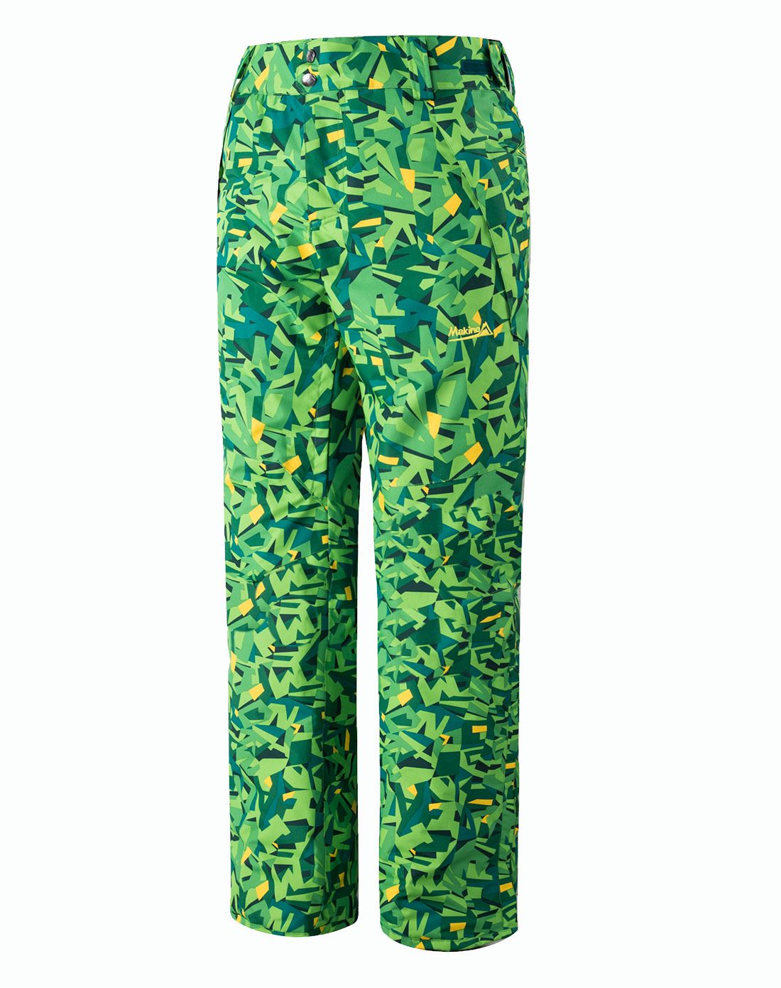 舒适保暖加绒 男款绿色滑雪裤