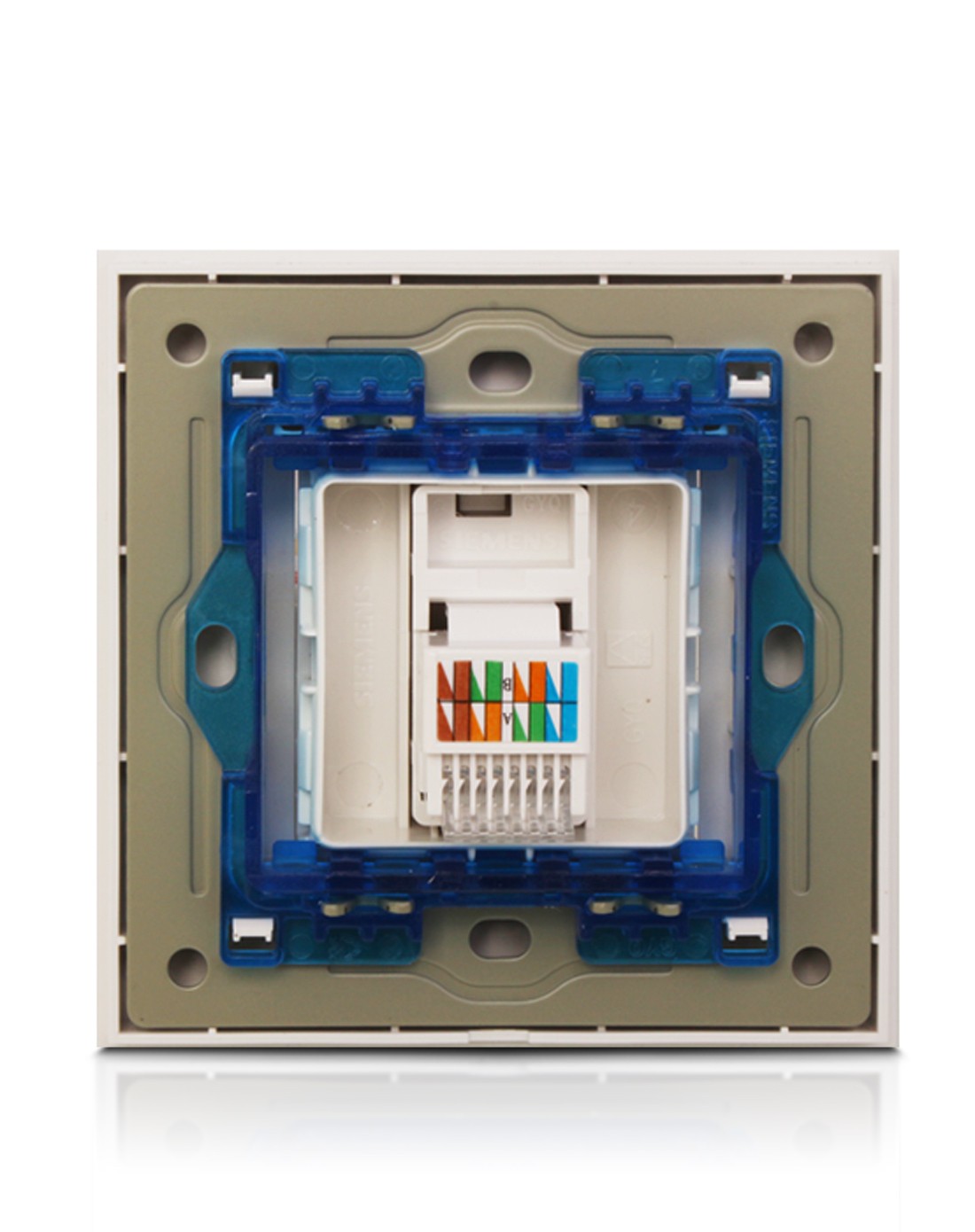 远景单联五类电脑网线插座面板(雅白色)