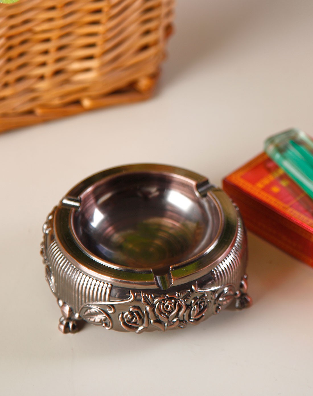 日本居优乐品-joyolop家居用品专场古典复古金属烟灰缸jp502011001