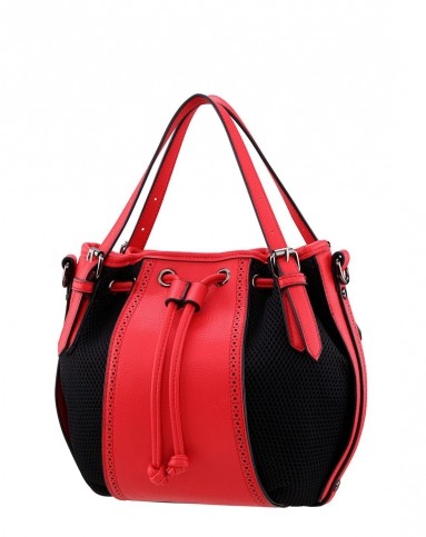 黑红撞色曼妙吊饰手提/斜挎包