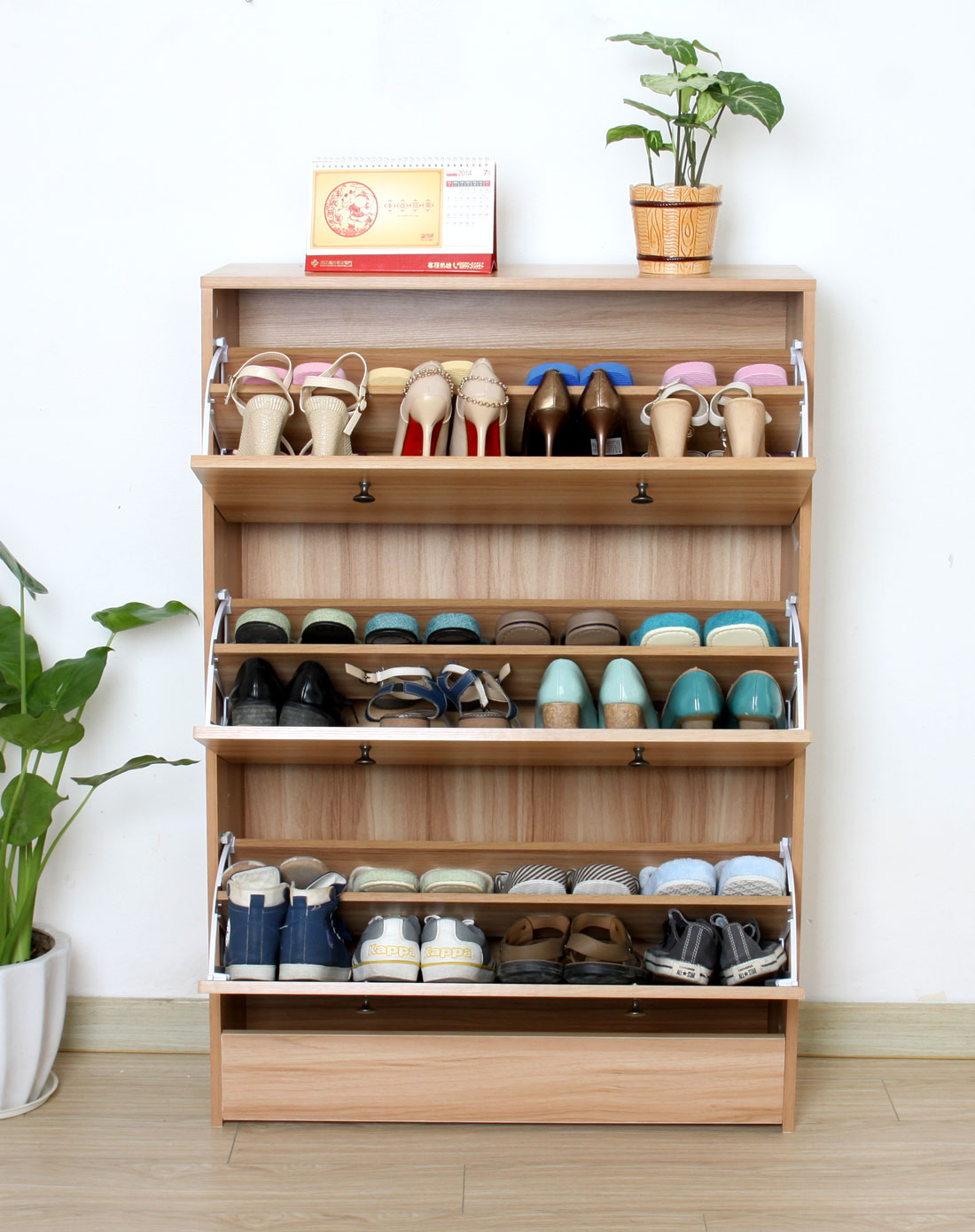 时尚简约翻板超薄玄关鞋柜