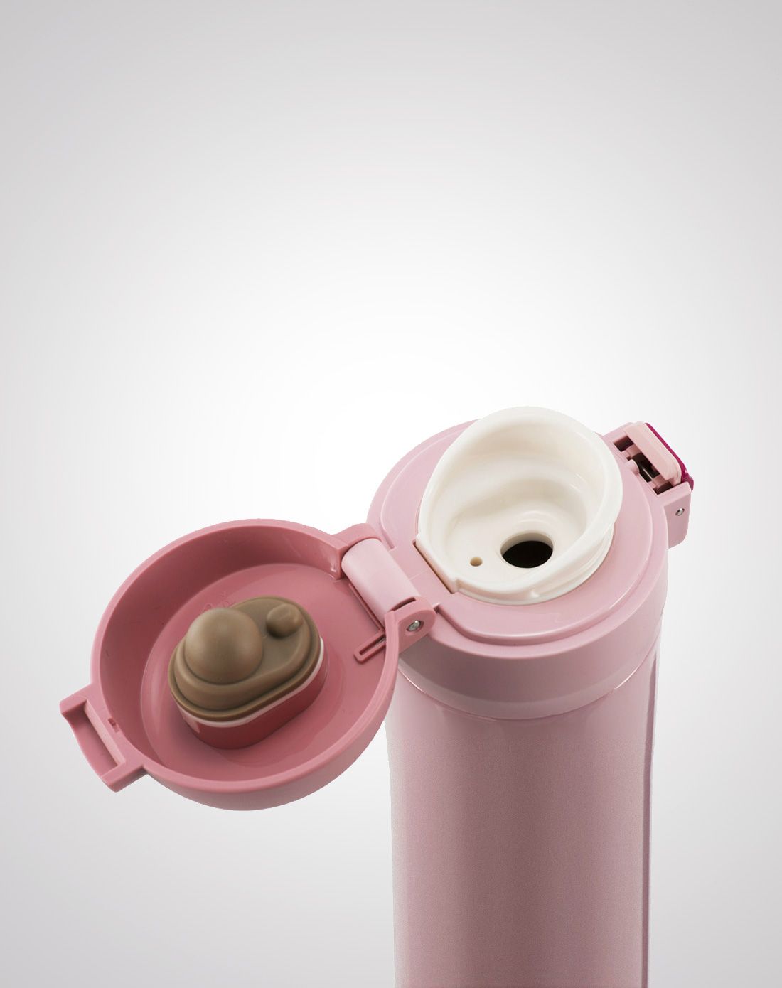 康宁弹开式保温杯360毫升-粉色