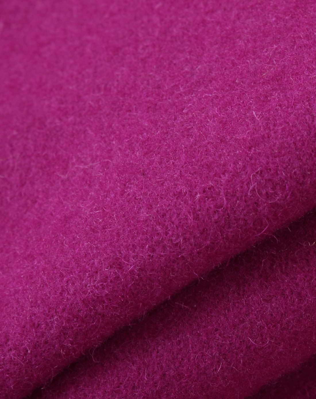 (特惠)玫红色修身显瘦纯色优雅毛呢外套