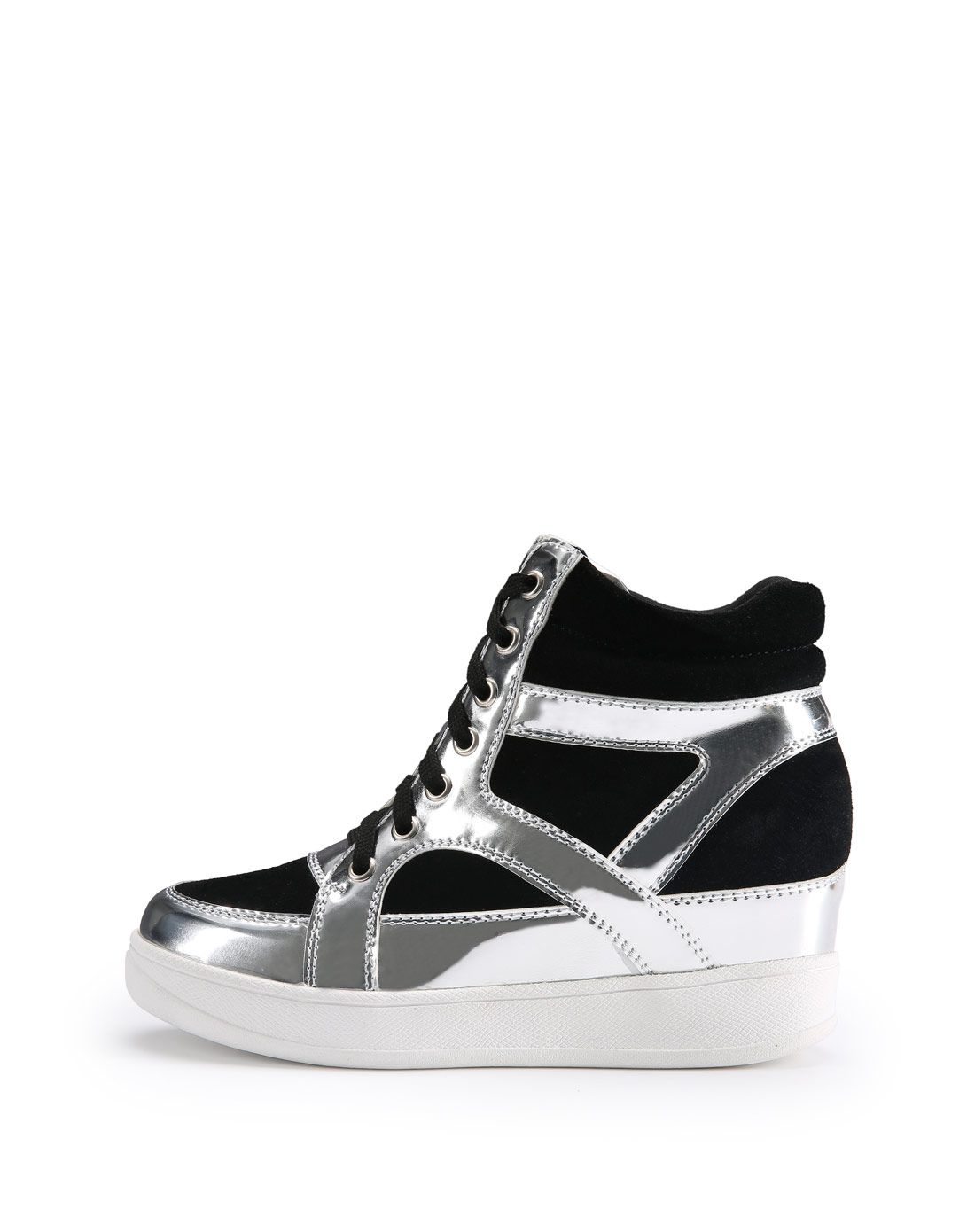 卓诗尼josiny鞋包2015秋季黑色休闲深口圆头内增高女鞋15326568001