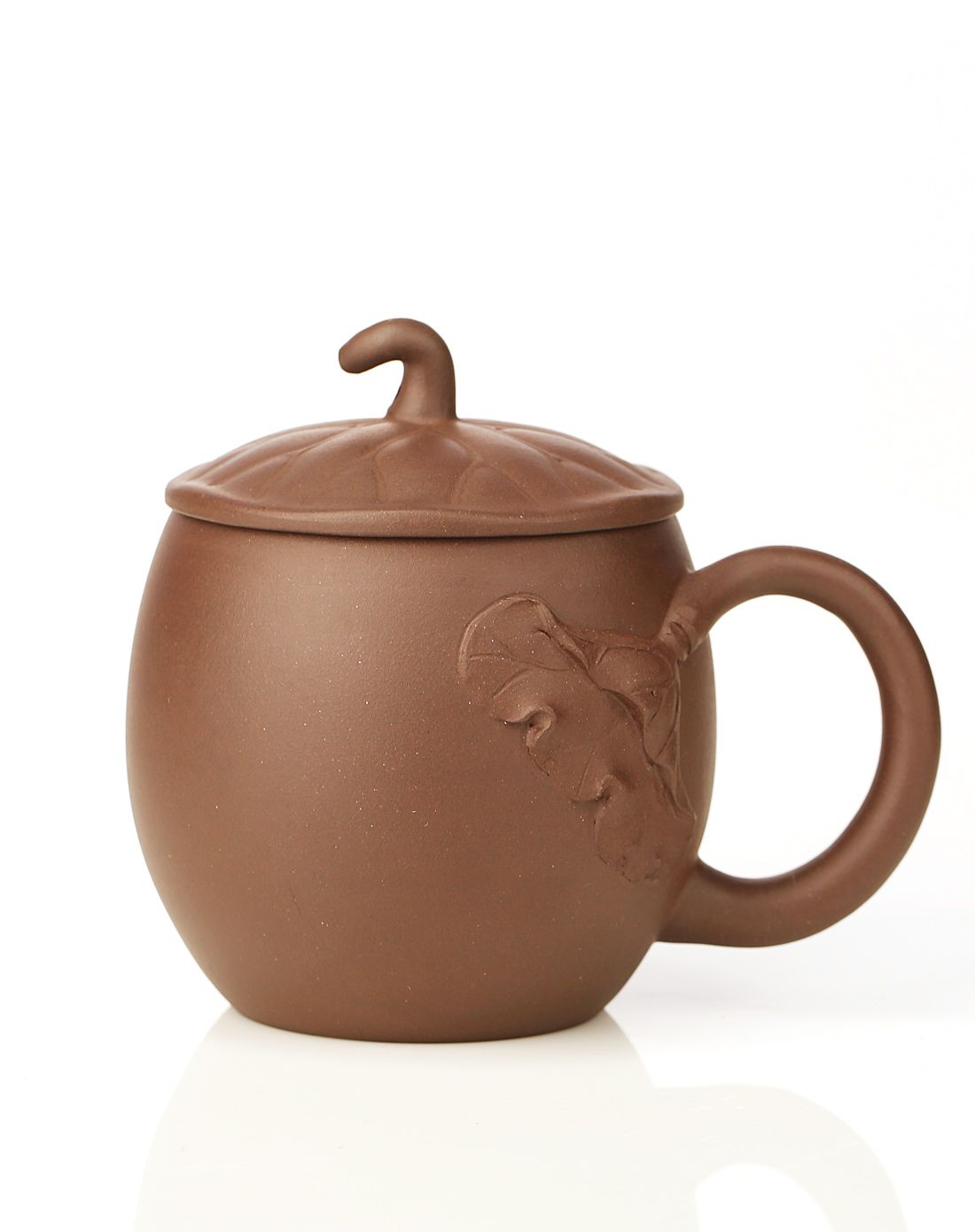 荷叶 紫砂龙蛋杯-紫-锦盒装