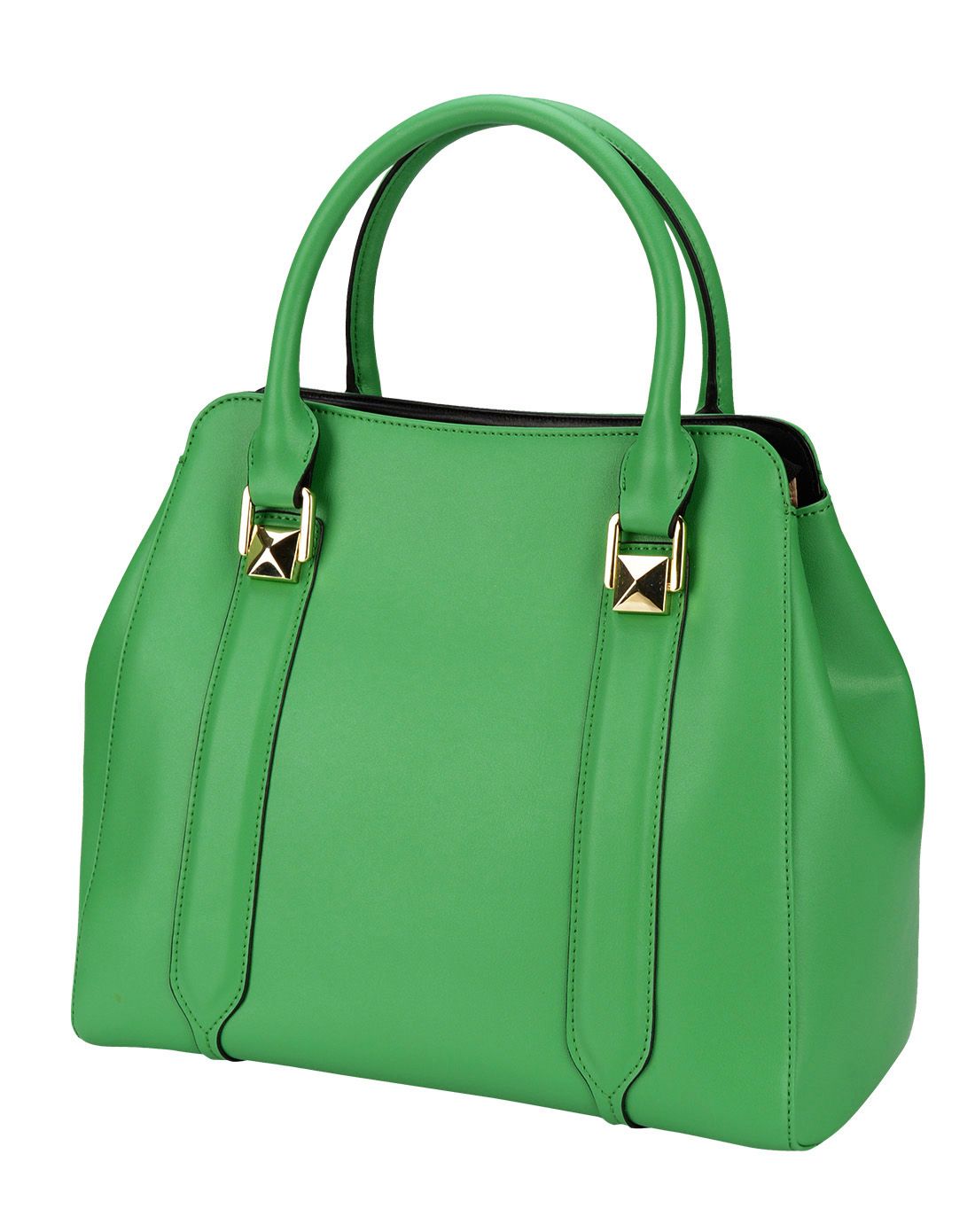 女款绿色平纹牛皮手提包