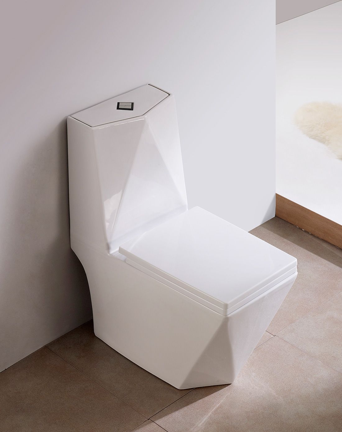 时尚连体双档节水虹吸式坐便器